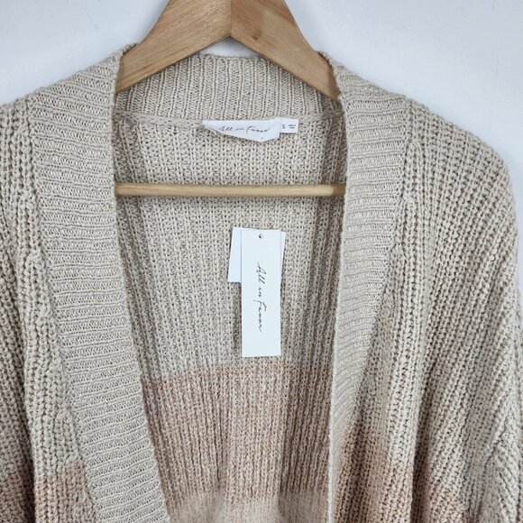 All In Favor Women's Colorblock Cardigan In Cream Size S NWT - Picture 5 of 12